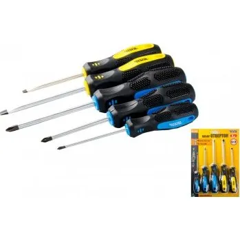 Šroubovák Šroubováky sada MASTERTOOL 5 ks PH0*75/PH1*75/PH2*100/SL5*75/SL6*100 40-1505