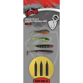 Umělá nástraha Fox Rage Montáž Drop Shot Micro Ready Rig 3 ks - Velikost 8