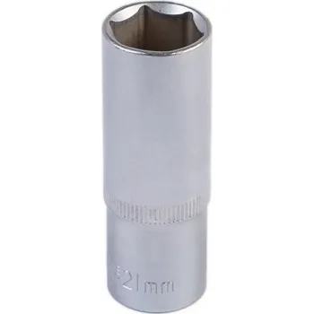 Hlavice nástrčná prodloužená 6-hranná MASTERTOOL 1/2" 21 mm L 78 mm CRV 78-0521