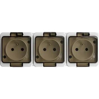 Elektrická zásuvka Elektrická Zásuvka vodotěsná Abex bílá