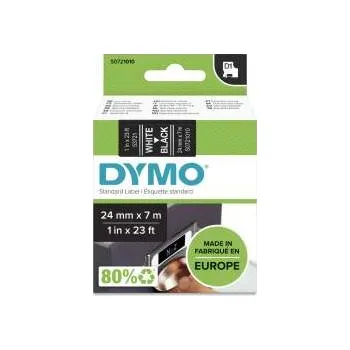 Tiskárna štítků Páska Dymo D1 - černá, šířka 24 mm, návin 7 m, bílé písmo
