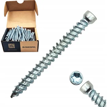 Vrták VRUTY RÁMOVÉ VÁLCOVÉ 7,5 x 72 mm 100 kusů DO BETONU OKENNÍ