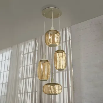 Závěsné světlo OSRAM Decor Needle Plate béžová, ocel, 4-ramenná, E27 - Držáky – výška 6,2 cm, Ø 4,2 cm 4 x 25 W - Doprava zdarma