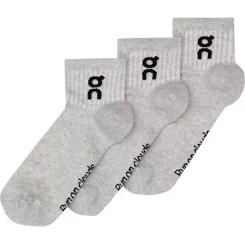 Pánské ponožky On Logo Sock Mid 3-Pack Heather Gray ponožky