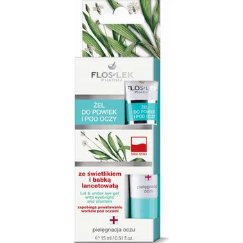 Péče o oční okolí Floslek gel na oční víčka a pod oči se světlíkem lékařským a jitrocelem kopinatým 15 ml