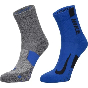 Pánské ponožky Unisexové ponožky Nike MULTIPLIER L Modrá, Tmavě šedá
