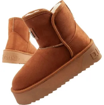 Dámská zimní obuv D.Franklin dámské sněhule zimní módní kožešinové zateplené boty hnědé dámské 39