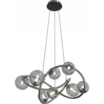 WOFI Závěsné svítidlo 8 žárovek Nancy, černé chromování