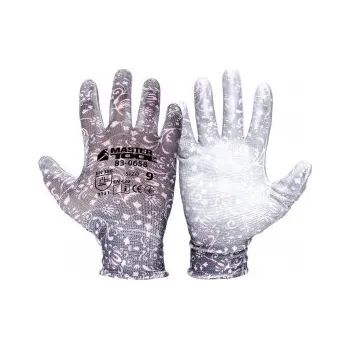 Pracovní rukavice Rukavice pracovní MASTERTOOL pletené bezešvé s PU povlakem Orchidej 9" 83-0658