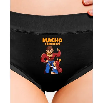 Souprava dámského spodního prádla Bastard Macho a Šebestová dámské kalhotky Black