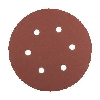 Brusný papír Brusný výsek suchý zip MASTERTOOL 225 mm P80 6 otvorů 5 ks 08-2008-H