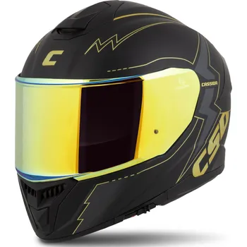 Helma na motorku Cassida Integral GT 2.1 Flash černo-zlato-šedá 3XL