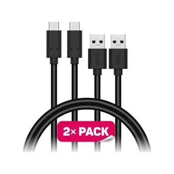Datový kabel CONNECT IT Wirez USB-C (Type C) - USB, černý, 1 m (2 ks v balení)
