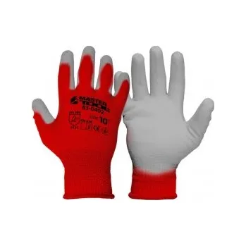 Pracovní rukavice Rukavice pracovní MASTERTOOL pletené bezešvé s nitrilovým povlakem červená/šedá 10" 83-0402