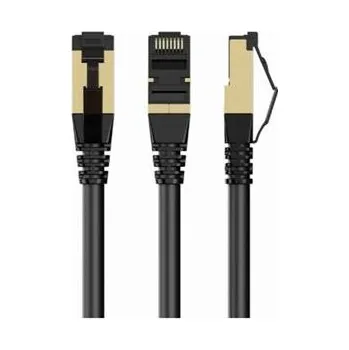 Patch panel GEMBIRD PP8-LSZHCU-BK-15M – S/FTP Cat. 8 LSZH propojovací kabel, černý, 15 m