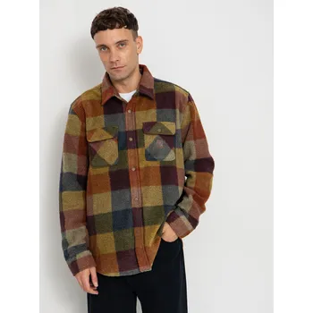 Pánská košile Brixton Bowery Arctic Stretch Flee (rust/cooper plaid) XL, barevná