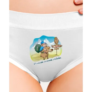 Souprava dámského spodního prádla Bastard Přítel v nouzi dámské kalhotky White