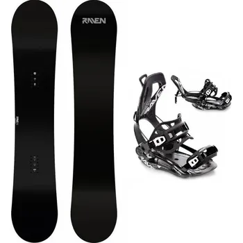 Snowboard Raven Pure black pánský snowboard + Raven FT360 black snowboardové vázání 151 cm + S (EU 35-40) + DÁREK + Doprava ZDARMA