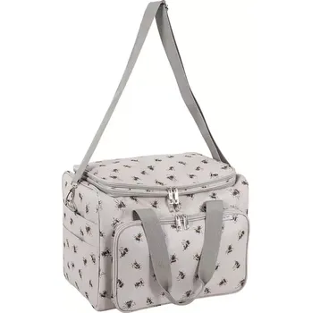 Organizér galanterie Cestovní taška na pletení a háčkování - Včely (Tote bag for thread and craft storage : Bee)