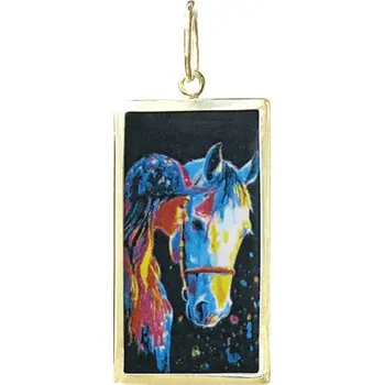 Přívěsek Aljančič Miniartion Ona a její kůň žluté zlato