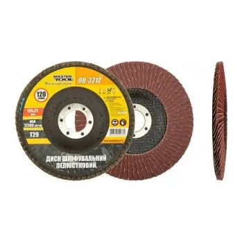 Brusný kotouč Kotouč brusný lamelový MASTERTOOL Т29 P120 125*22 mm 08-3212