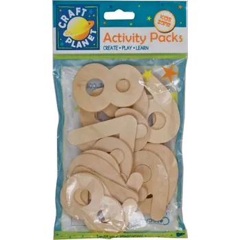 WEST DESIGN PRODUCTS LIMITED Čísla 7cm - dřevěné výřezy (20ks)