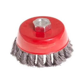 Drátěný kartáč Kartáč kotoučový MASTERTOOL drátěný čelní - pletený drát Ø 85 mm М14 19-7008