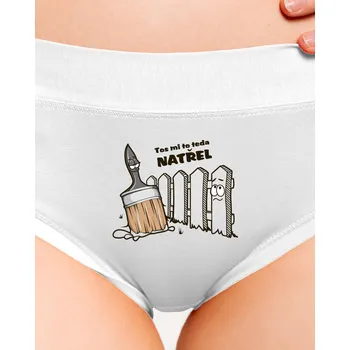 Souprava dámského spodního prádla Bastard Tos mi to natřel dámské kalhotky White