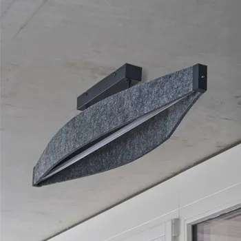 OSRAM LED stropní svítidlo Decor Flat Felt, šedé, plstěné, 3 000 K tmavě šedá LED 23 W celkem - Doprava zdarma