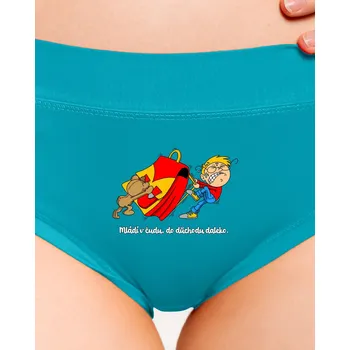 Souprava dámského spodního prádla Bastard Školák dámské kalhotky Turquoise