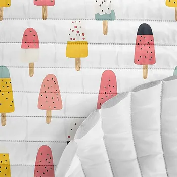 Prošívaná šusťákovina pastelové nanuky