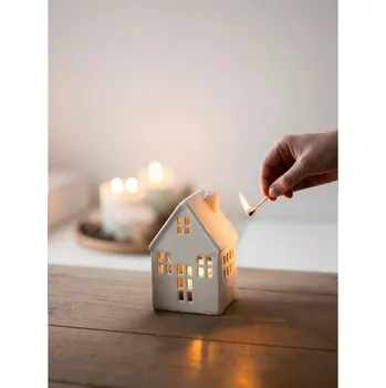 Svícen Sinsay - Svícen ve tvaru domečku - bílá - 970GL-00X - 970GL-00X-ONE