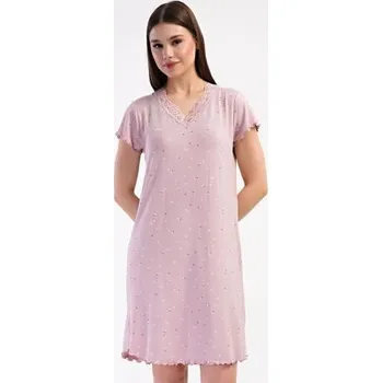 Dámská noční košile Dámská noční košile Vienetta Secret Isabela starorůžová L