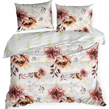 Povlečení Povlečení z mikrovlákna Lea 11 bílá vřesově zelená EUROFIRANY rozměr 160x200