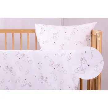 Povlečení JAN peří Luxusní dětské povlečení do postýlky - renforcé - žirafky - Dětské povlečení do postýlky 60x45/135x90 - žirafky