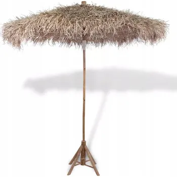 Slunečník VidaXL Bambusový slunečník s potahem z banánových listů, 210 cm