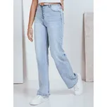 Dámské džíny s vyšším pasem a širokou nohavicí Dstreet UY2786 Barva: Modrá - světle, Velikost: XL