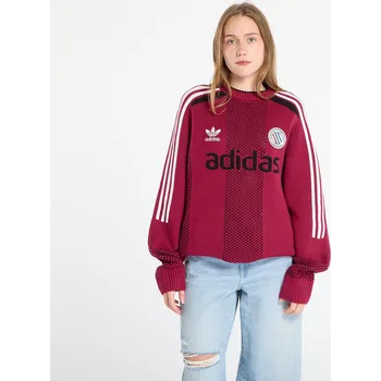Pánský svetr Svetr adidas Adicolor Blokecore Longsleeves Light Weight Pullover UNISEX Legacy Burgundy L