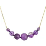 Pozlacený náhrdelník s ametystem 12187.3