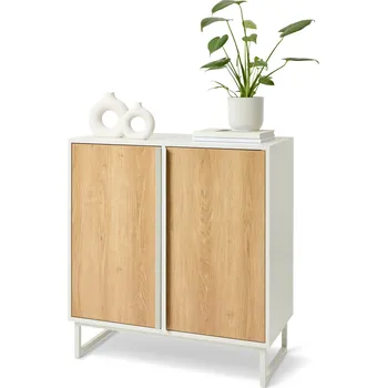 Komoda 717307 - Tchibo - Komoda »Leeg« se 2 dvířky - barva: šedá