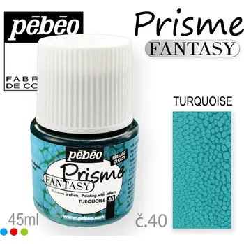 Speciální výtvarná barva Barva na Šperky PRISME Fantasy Pébéo . barva č.40 TURQUOISE . Balení 45ml.