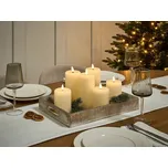 Sada 6 dekorativních LED svíček krémově bílá parafínové plastové svíčky sezónní světelné dekorace Beliani