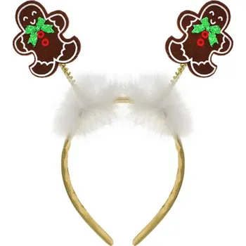 Karnevalový doplněk Čelenka Perníček s peřím