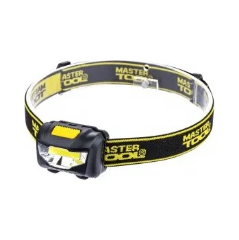 Lampa čelová MASTERTOOL 3 funkce, 1W COB LED, 90 Lum/7000K, 10 m, 3xAAA, ABS 94-0811