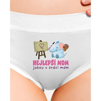 Souprava dámského spodního prádla Bastard Nejlepší mom dámské kalhotky White