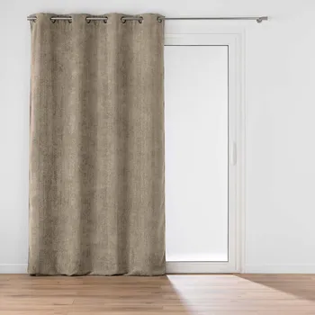 Sprchový závěs Světle hnědý závěs z žinylky 140x260 cm Leo – douceur d'intérieur ID_1812670