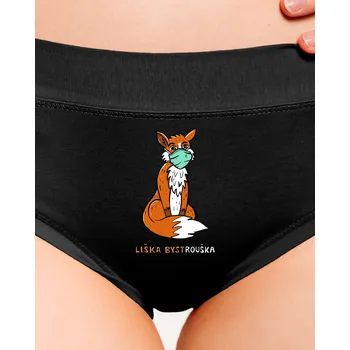Souprava dámského spodního prádla Bastard Liška Bystrouška dámské kalhotky Black
