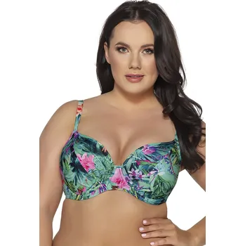 Dámské plavky Dámská plavková podprsenka Paradise SK-206 Zelená mix - AVA zelená s květy 75E