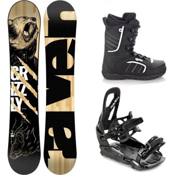 Snowboard Raven Grizzly snowboard + Raven S230 Black vázání + Raven Target obuv 162 cm wide + vázání M/L (EU 41-47) + DÁREK + Doprava ZDARMA