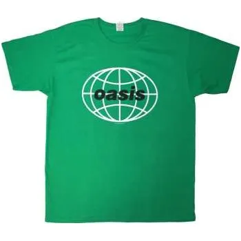 Pánské tričko Merch Oasis: Oasis Unisex T-shirt: 1998 World Tour - Mexico City (green) (back Print) (large) L